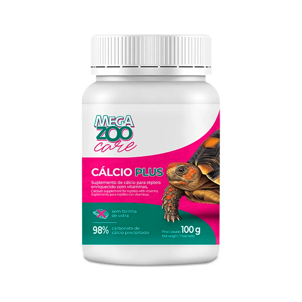 Cálcio – Suplemento Para Répteis Megazoo Care Cálcio Plus 100g